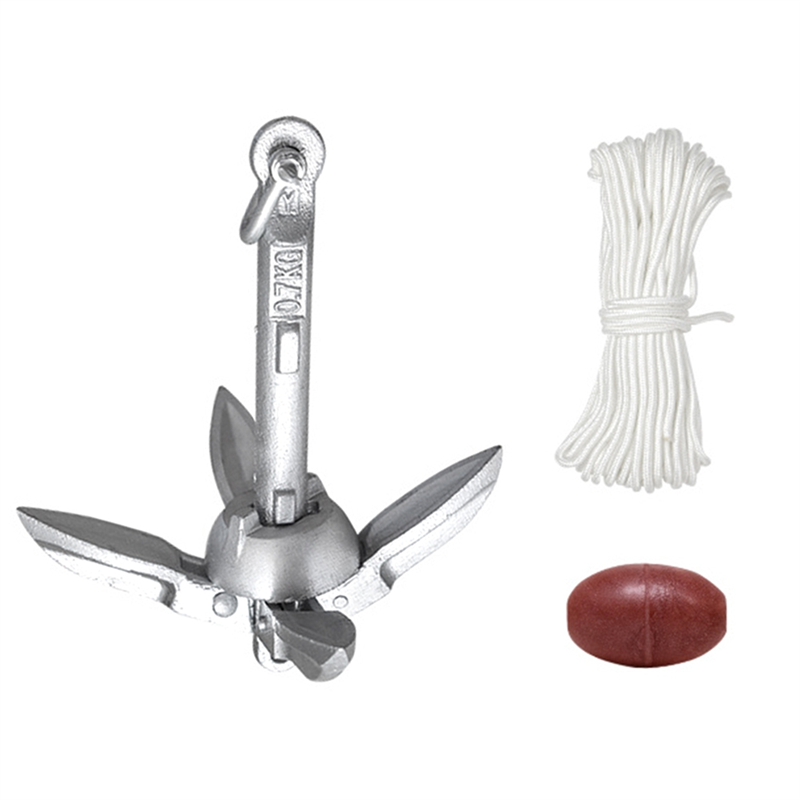 AB56-0.7KG Steel Folding Water - Fishing Kayak Anchor ulasan dan harga