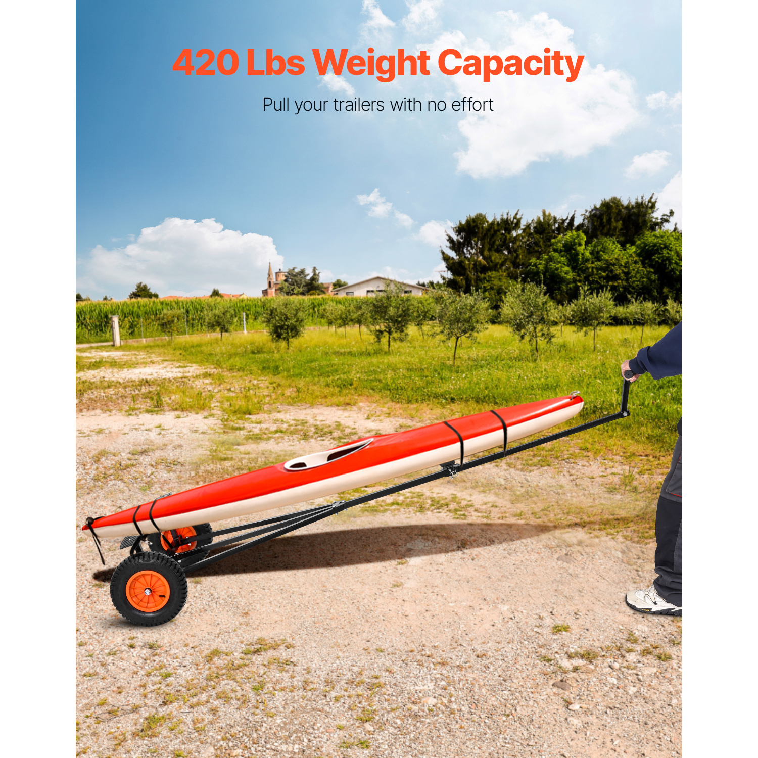 SucceBuy 420lbs Boat Trailer D - Fishing Kayak Sit On Top ulasan dan harga