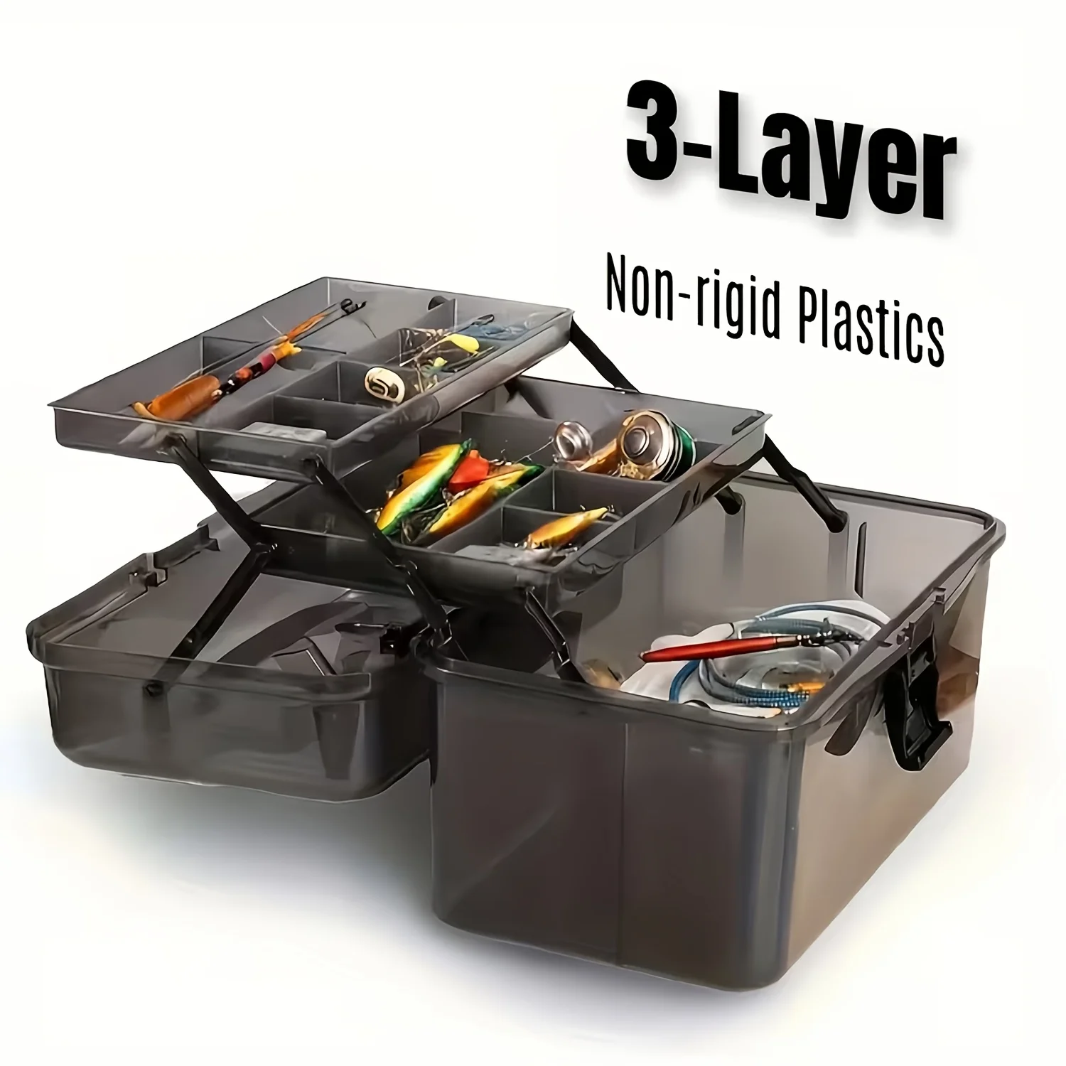 Durable PE Fishing Gear Box |  - Fishing Kayak Crate ulasan dan harga